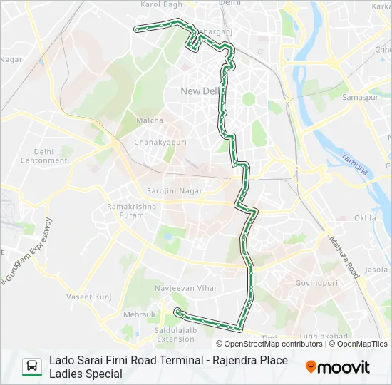 522L Bus Line Map