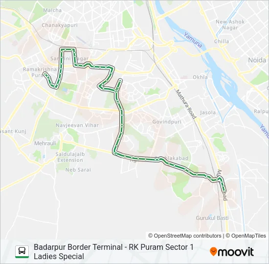 544L Bus Line Map
