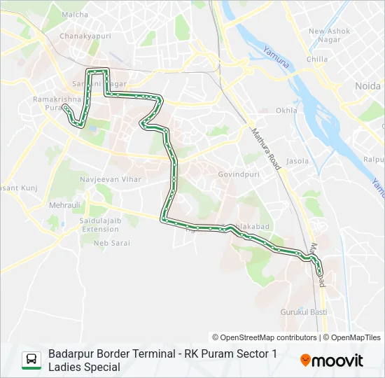 544L Bus Line Map