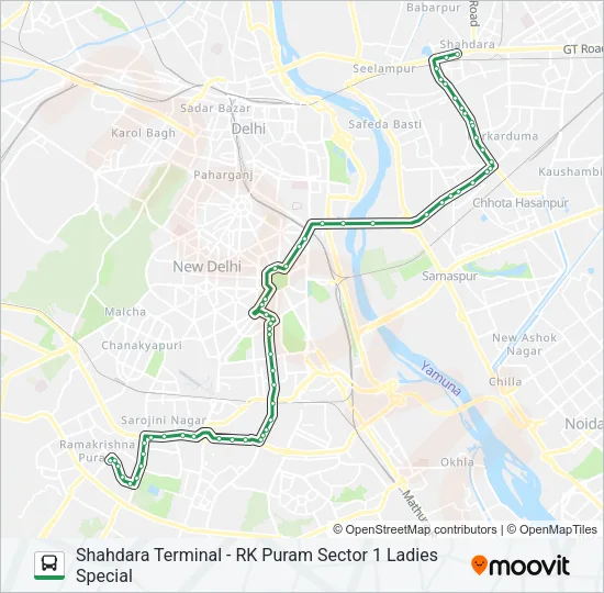 623L Bus Line Map