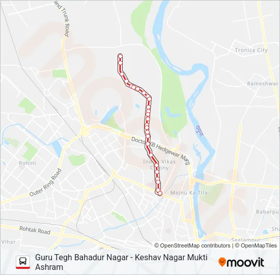 61 Bus Line Map