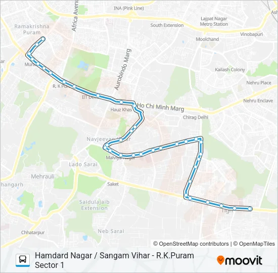 448 Bus Line Map