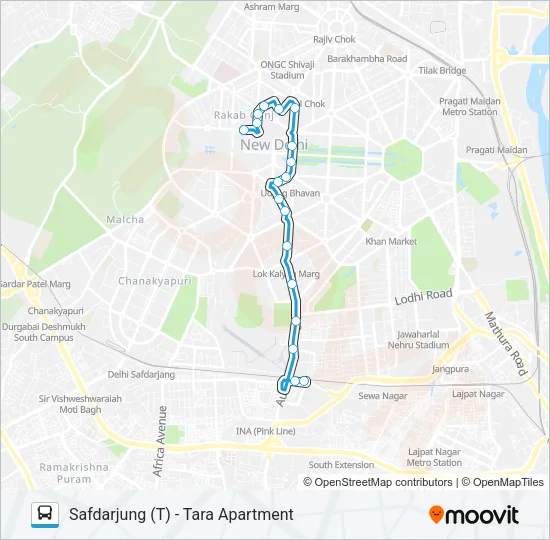 540 Bus Line Map