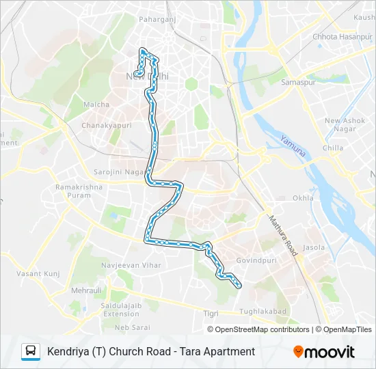 540 Bus Line Map