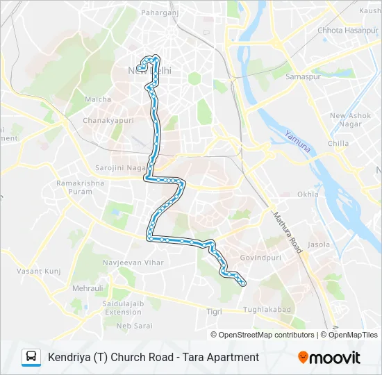 540 Bus Line Map