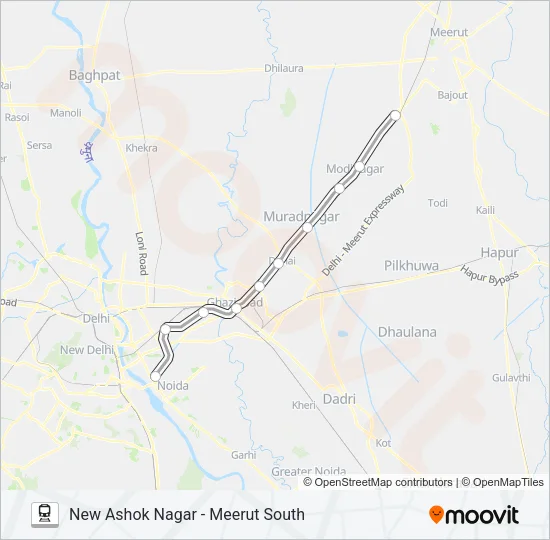 NCRTC Train Line Map