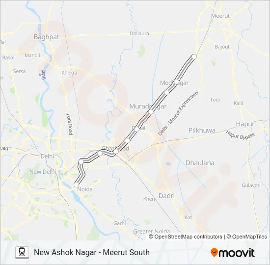 NCRTC Train Line Map