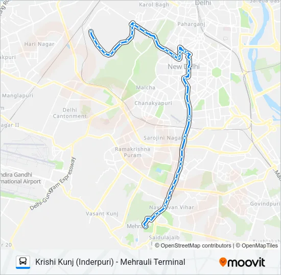 725 Bus Line Map