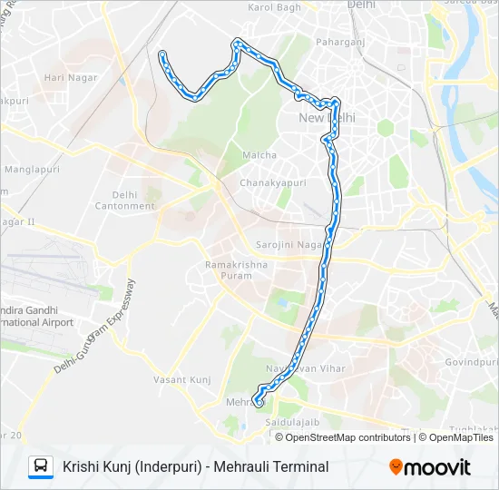 725 Bus Line Map