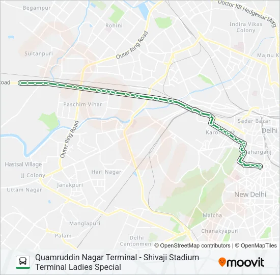 966L Bus Line Map