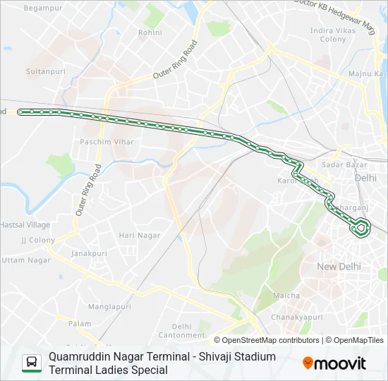 966L Bus Line Map