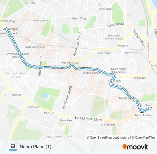 567A Bus Line Map
