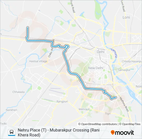 567A Bus Line Map