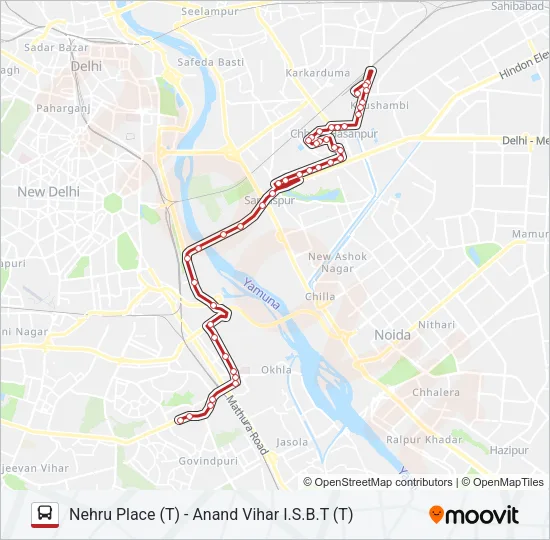 534A Bus Line Map