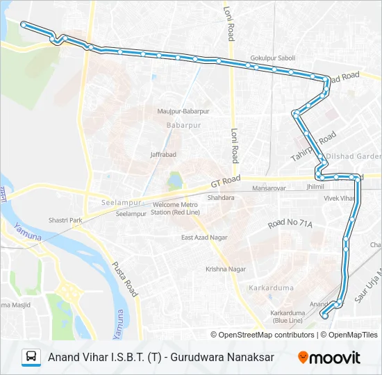 165 Bus Line Map