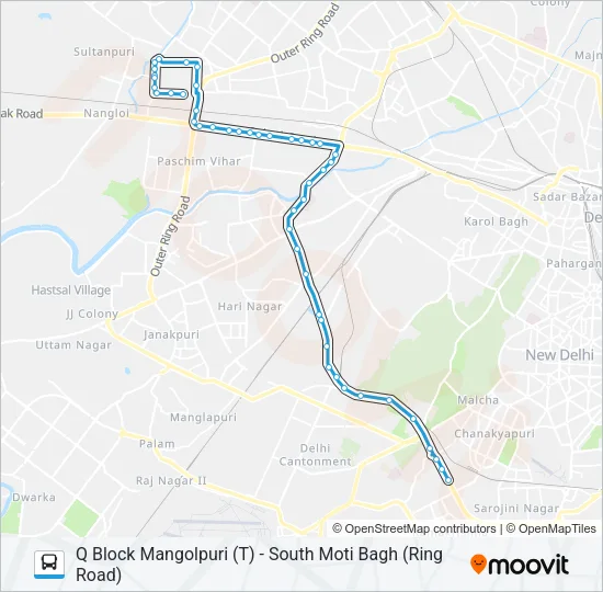 568 Bus Line Map