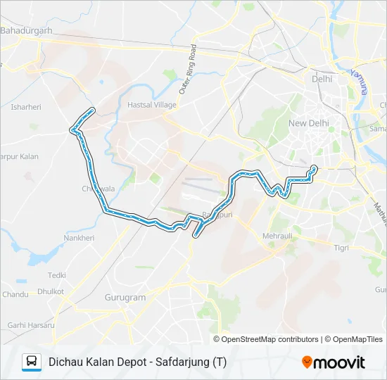 578 Bus Line Map