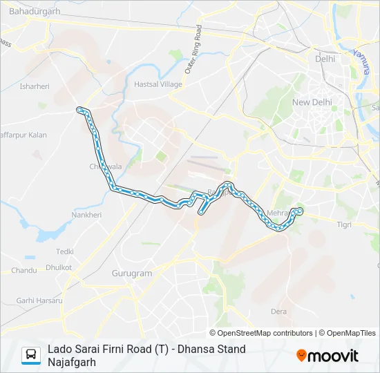 539A Bus Line Map