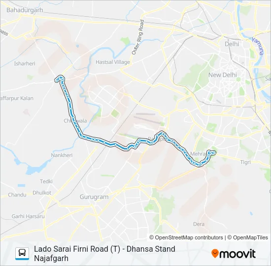 539A Bus Line Map
