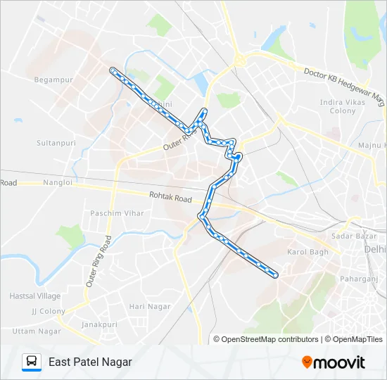 990A Bus Line Map
