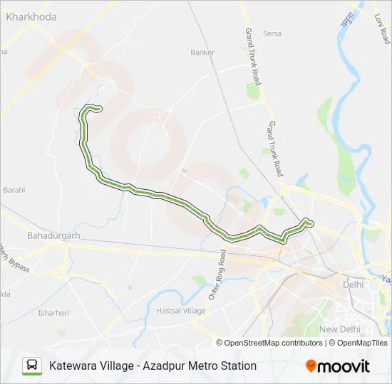 114B Bus Line Map