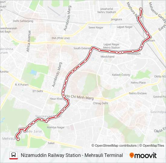 413 Bus Line Map