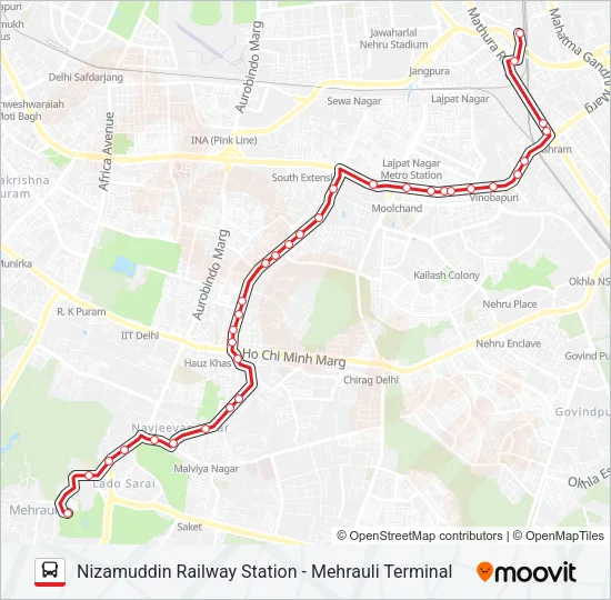 413 Bus Line Map