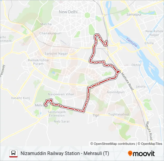 427 Bus Line Map