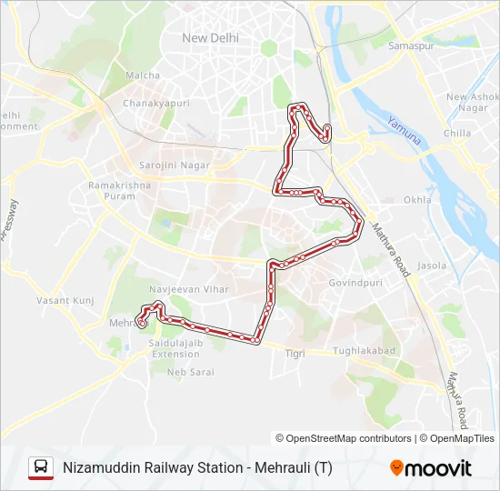 427 Bus Line Map