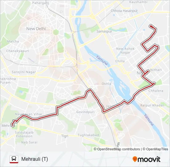 493 Bus Line Map