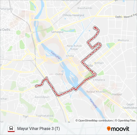493 Bus Line Map
