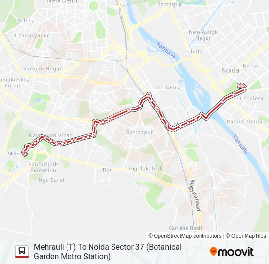 493 Bus Line Map