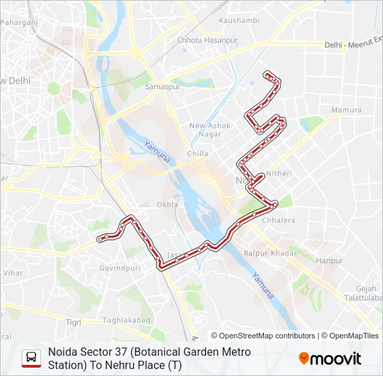 493 Bus Line Map