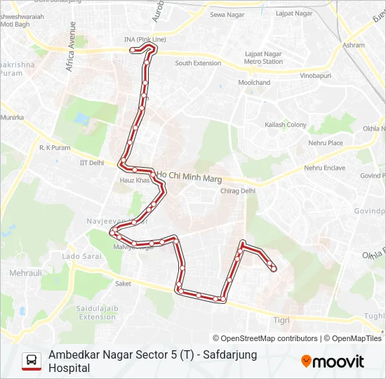 512 Bus Line Map