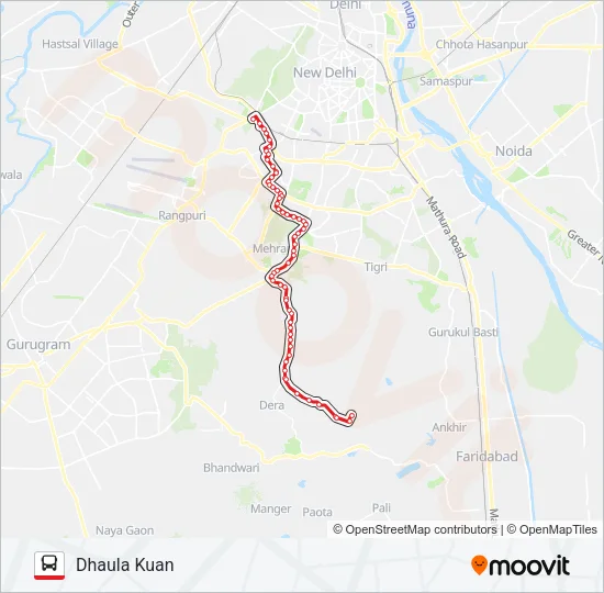 523 Bus Line Map