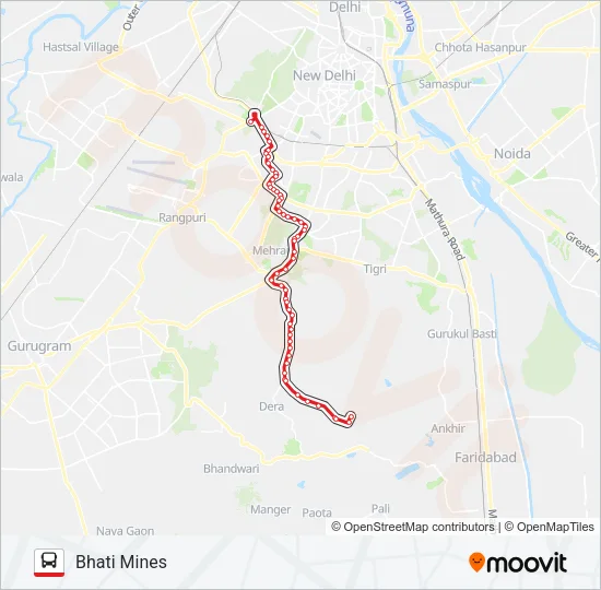 523 Bus Line Map
