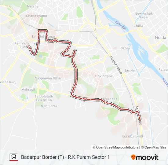 544 Bus Line Map