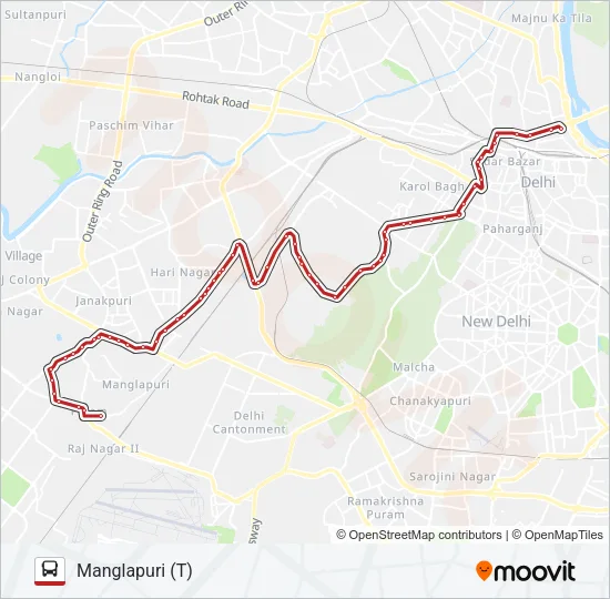 721 Bus Line Map