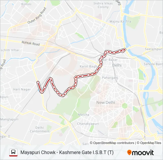 721 Bus Line Map