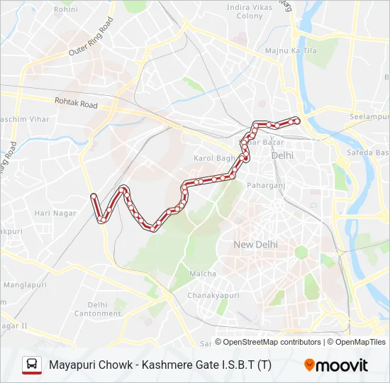 721 Bus Line Map
