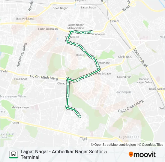 D-014 Bus Line Map