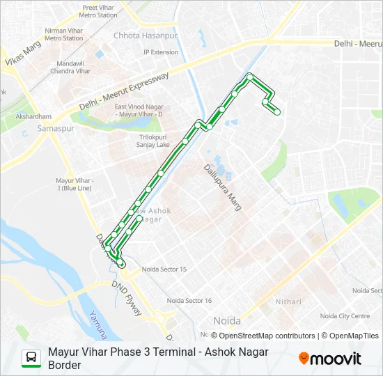 D-021 Bus Line Map