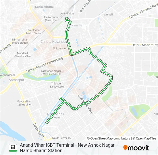 D-039 Bus Line Map
