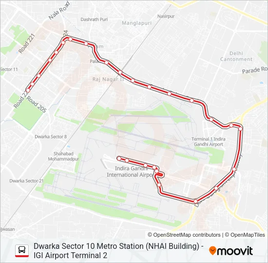 DW-1 Bus Line Map