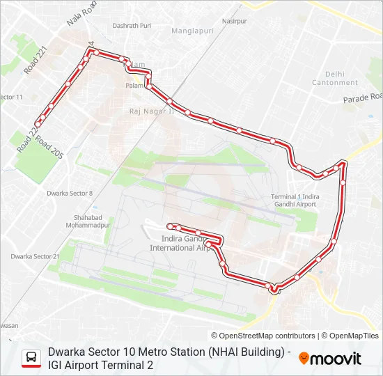 DW-1 Bus Line Map
