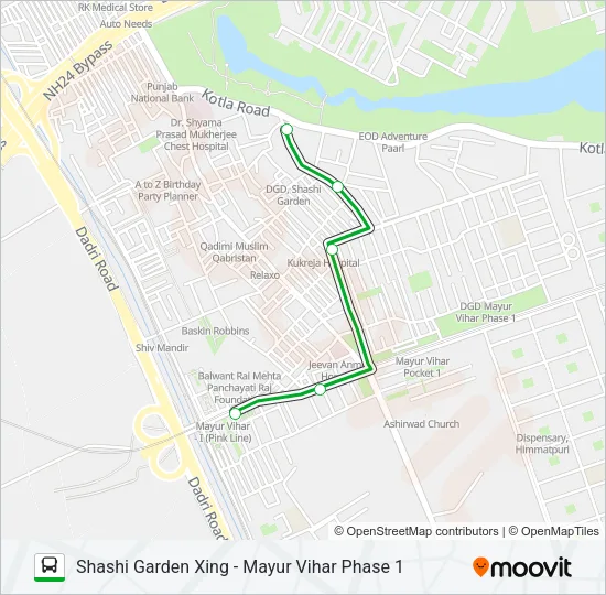 D-047 Bus Line Map