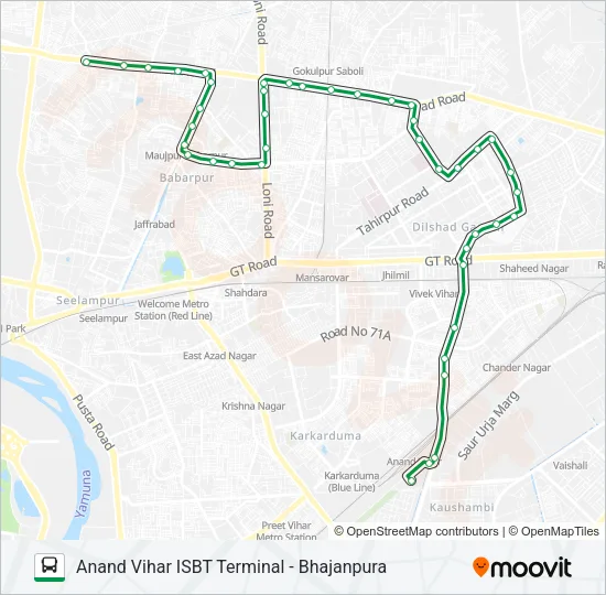 33 Bus Line Map