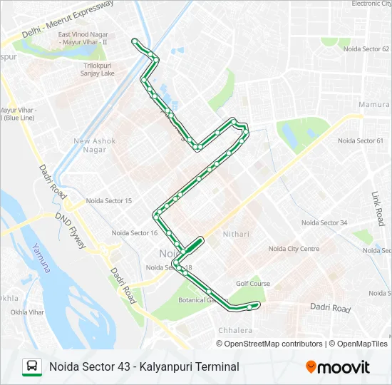 33A Bus Line Map