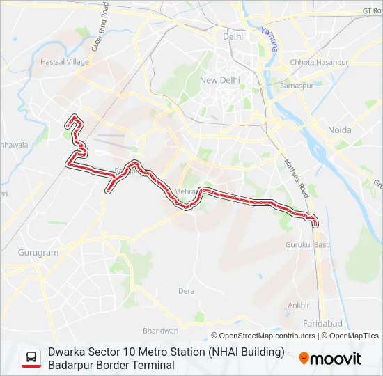 DW-2 Bus Line Map