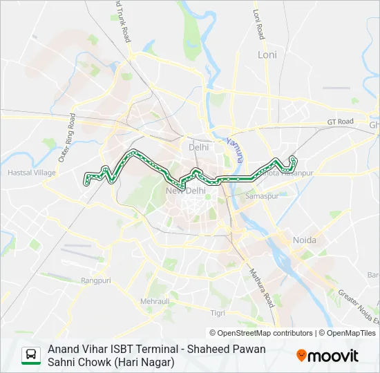 73 Bus Line Map